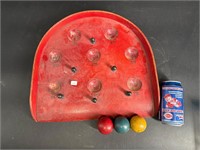 VINTAGE SKEE BALL RING TOSS GAME W/BALLS