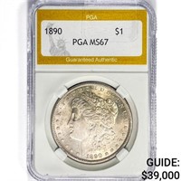 1890 Morgan Silver Dollar PGA MS67