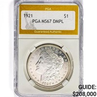 1921 Morgan Silver Dollar PGA MS67 DMPL