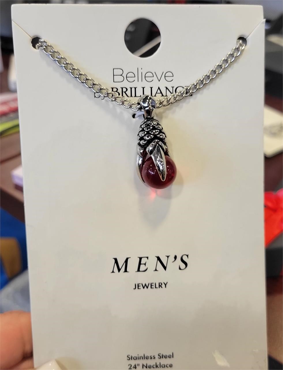 Believe by Brilliance Men's Stainless Neckalace