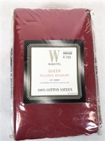 NEW Wamsutta queen size tailored bedskirt, 15"