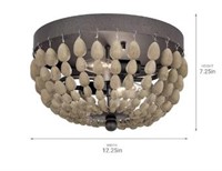 2Light KICHLER Coltyn Flush Ceiling Light Bead$120