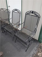 2- Metal Patio Chairs