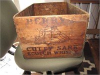 1930's Cutty Sark Scotch Whisky Wood Crate