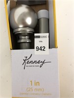 KENNEY 1" OUTDOOR/INDOOR CURTAIN ROD SIZE 72-144"