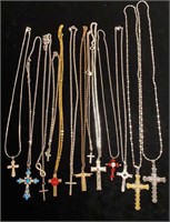 Cross pendants on chains
