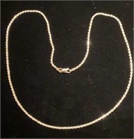 18 inch sterling Diamond cut rope chain