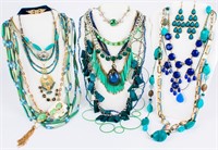 Jewelry Lot of Costume Necklaces, Bracelets +