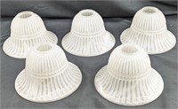 (5) Bell-Shaped Scavo Glass Shade