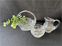 Crystal candy bowl/soap dish or flower vase,