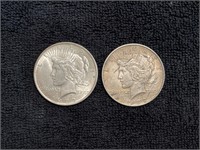 2 - 1922 silver dollars