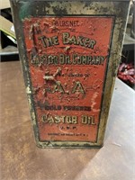 THE BAKER CASTER OIL COMPANY OIL CAN