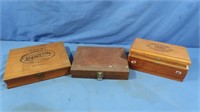 3 Wooden Boxes-Santa Clara Cigars, Pintor Cigars