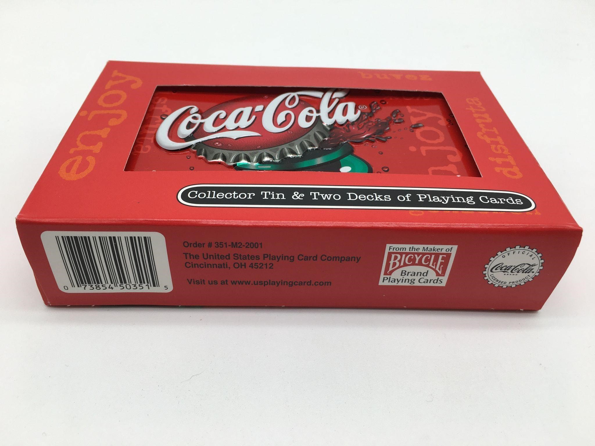 Coca Cola Collectible Tin Bicycle Playing Cards