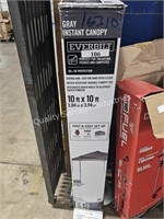 everbilt 10x10’ gray instant canopy