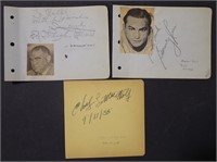 (3) Boxer & Wrestler Signed Autograph Book Pages