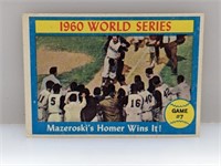 1961 Topps #312 Game 7, Mazeroski