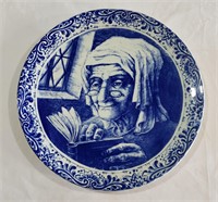 Belgium Delft Plate-Fisherman's Wife