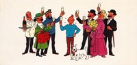 Carton d'invitation 50e anniversaire de Tintin