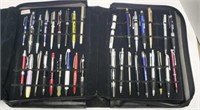 Collection of Bullet Line pens in leather