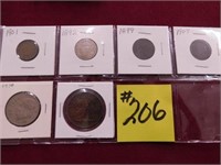 1901 Indian Cent, 1892, 1899, 1907, Liberty