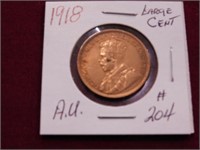 1918 Canadian Large Cent - AU