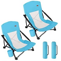 TOBTOS Low Beach Chair, Beach Chairs for Adults 2