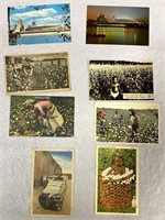 Eight Vintage Postcards