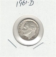 1961-D U.S. Silver Roosevelt Dime