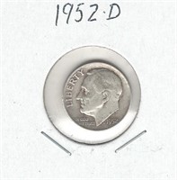 1952 U.S. Silver Roosevelt Dime