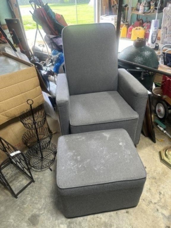 Upholstered Swivel Glider Chair