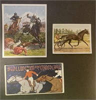 HORSE RACING: Antique cards, Photo