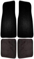 Carpet Interior Floor Mats, Black, 4-Piece