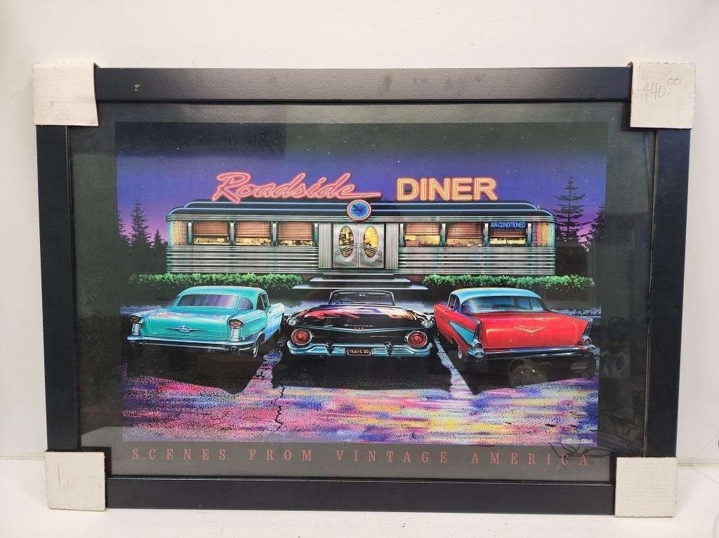 Roadside Diner Framed Picture