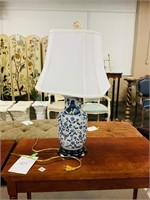 Cobalt Blue Porcelain Jar Lamp
