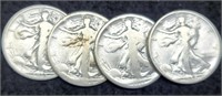 (4) W. Liberty Half Dollars: