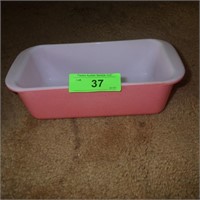 VINTAGE PYREX FLAMINGO PINK BREAD PAN- NICE >>>>