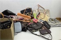* Large lot of Assorted marked name Purses