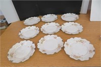 9 Narcissus Pattern Dinner Plates ELP Co