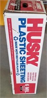 Husky 20ftx100ft Black Plastic Sheeting In Box