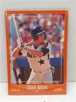 1988 Score Craig Biggio Card