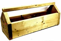 Hand Crafted Pine Tool Caddy Tote Box