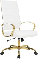 High Back PU Office Chair  Gold