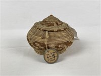 Early Native American Covered Coil Basket