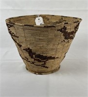 Native American Coil Basket with Birds