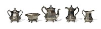 5 Piece Gelston, Ladd & Co. Silver Tea Set