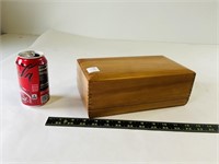 Wooden Jewelry Box w/ costume jewelry