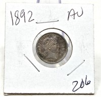 1892 Dime AU