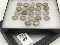 Collection of 22 Various Silver  Mercury Dimes