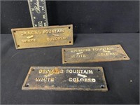 Group of Cast Iron Segreation Signs
